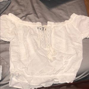 White crop top